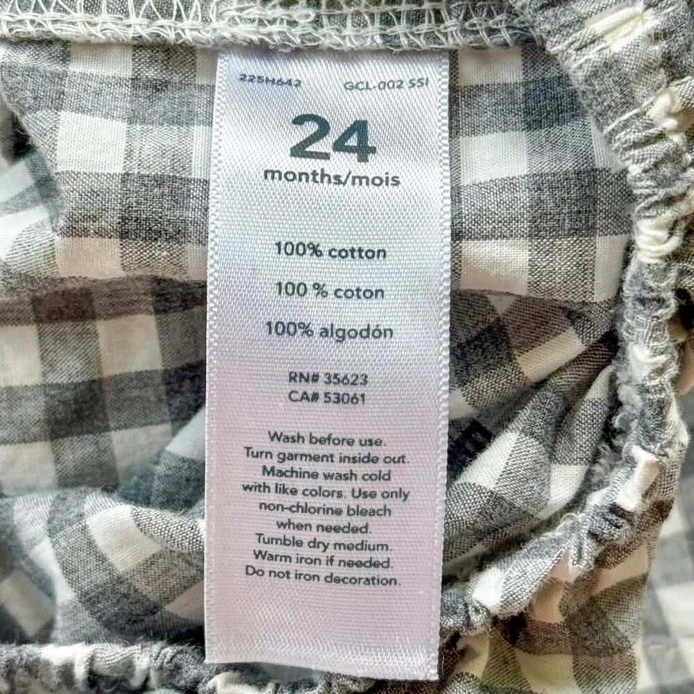 Carter’s Toddler Boys Button Down Plaid Cotton Onesie Bodysuit